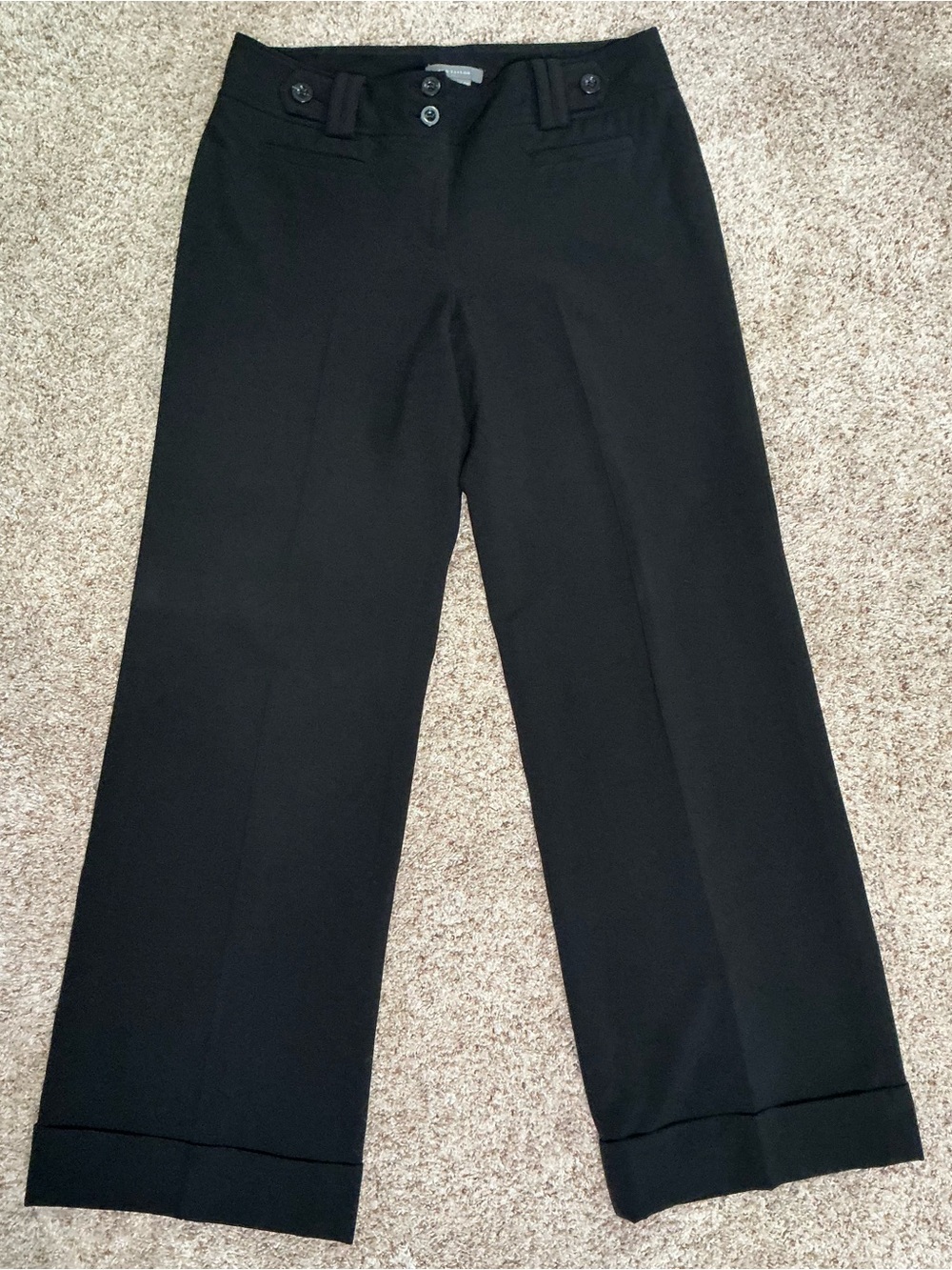 Ann Taylor Signature Fit Lined Black Wide-Leg Dress Pants Sz. 8